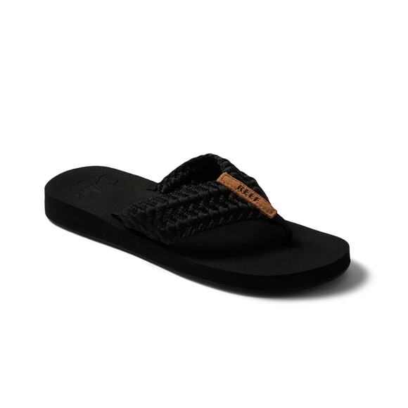 Reef womens Cushion Threads Flip Flop, Black, 5 US # 112 - Picture 2 of 7